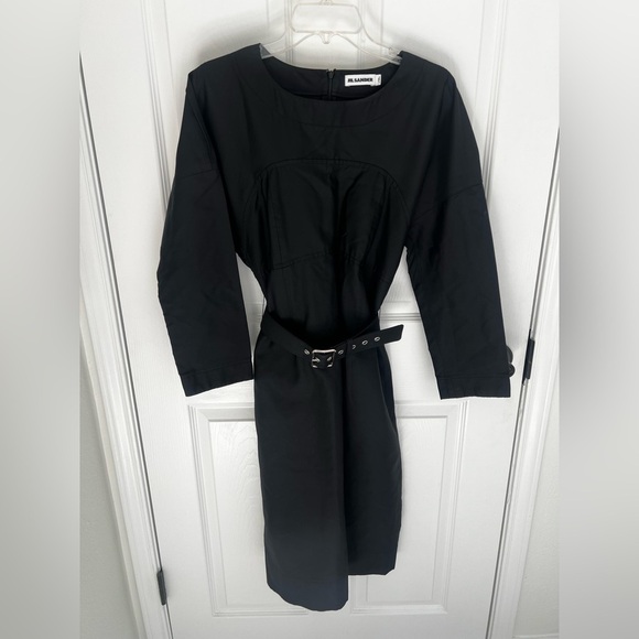 Jil Sander Ravages Black Belted Dress - Picture 10 of 16